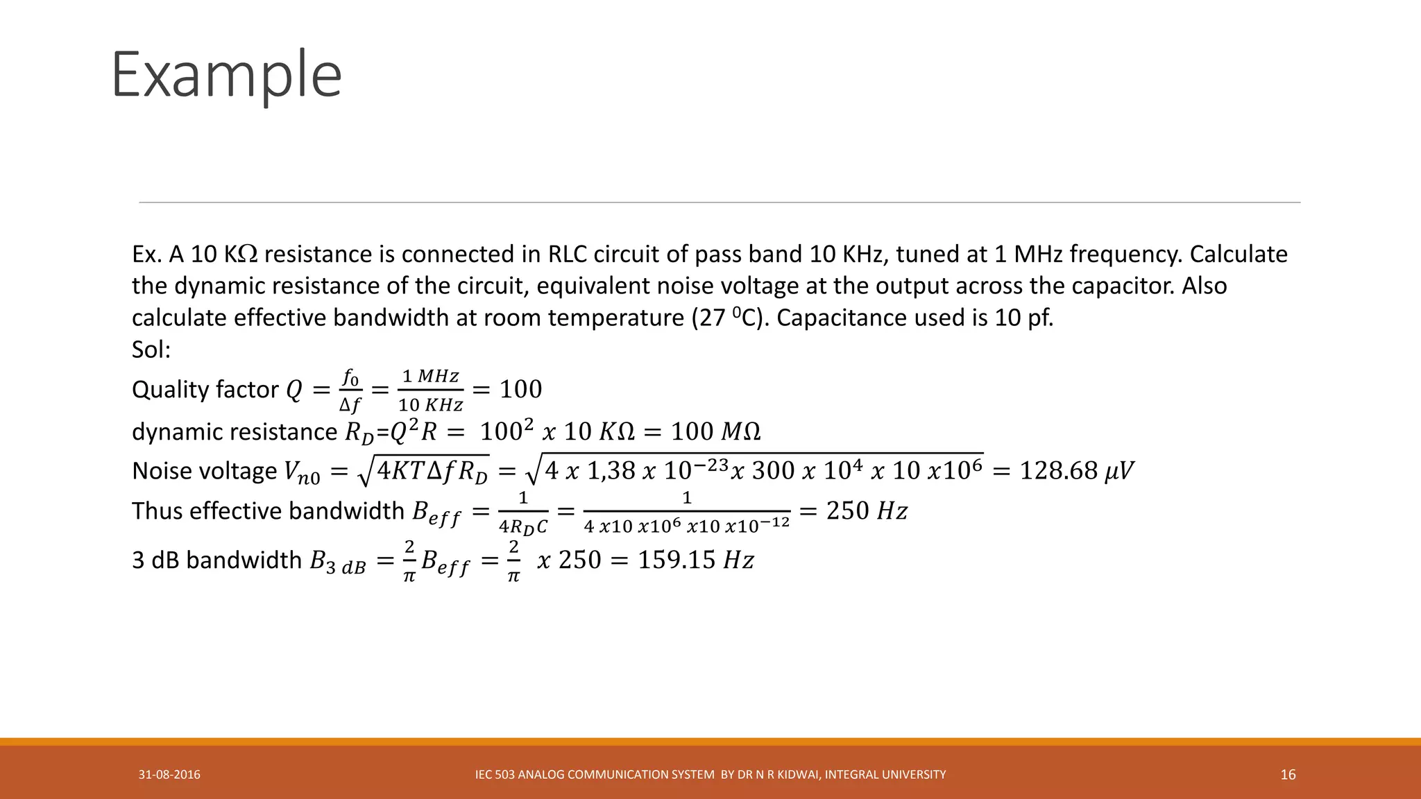 Noise basics and its modelling | PPTX