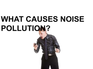WHAT CAUSES NOISE
POLLUTION?
 