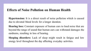Noise pollution .pdf it's causes and effects caused by it | PDF
