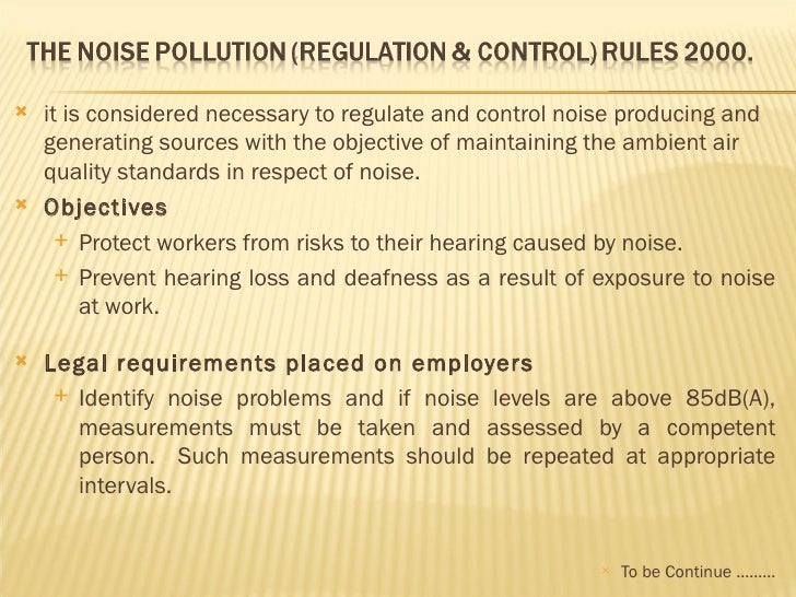Noise pollution and its control BY Muhammad Fahad Ansari 12IEEM14