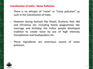holi noise pollution causes