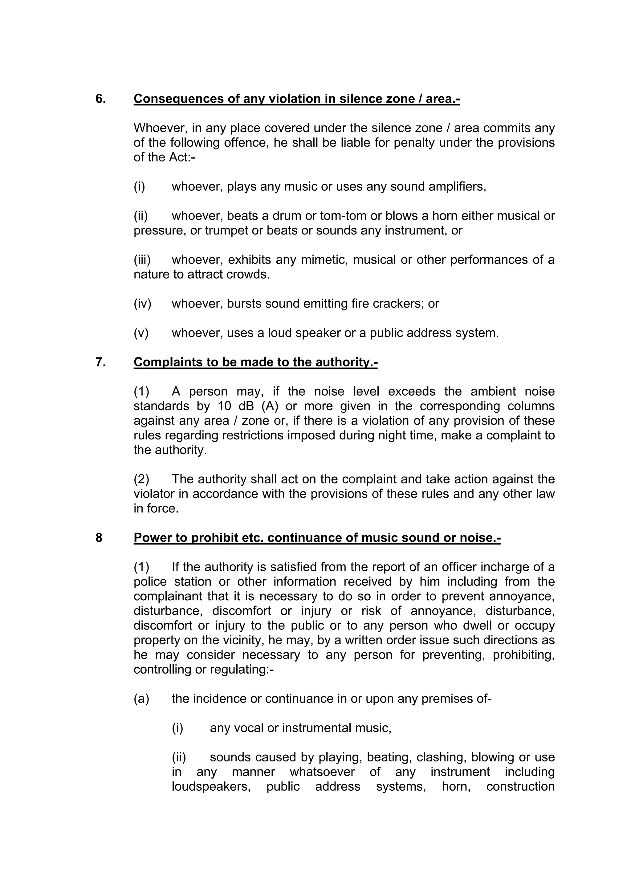THE NOISE POLLUTION (REGULATION AND CONTROL) RULES, 2000, India | PDF