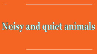 Noisyquietanimals