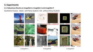3. Experiments
3.3. Robustness Results on ImageNet-A, ImageNet-C and ImageNet-P
Qualitative Analysis. (black : with Noisy student / red : without Noisy Student)
 