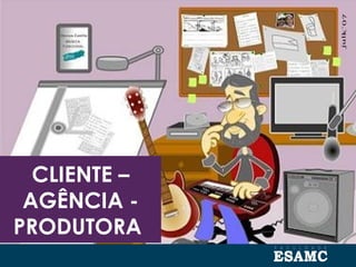 CLIENTE –
AGÊNCIA -
PRODUTORA
 