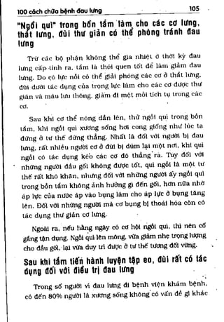 100 CÁCH CHỮA  BỆNH ĐAU LƯNG