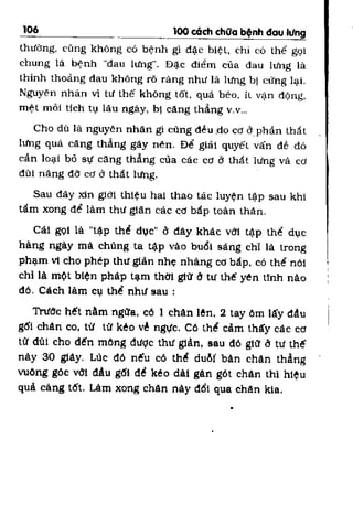 100 CÁCH CHỮA  BỆNH ĐAU LƯNG
