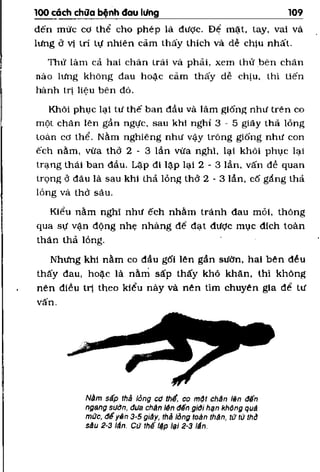 100 CÁCH CHỮA  BỆNH ĐAU LƯNG