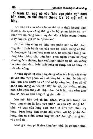 100 CÁCH CHỮA  BỆNH ĐAU LƯNG