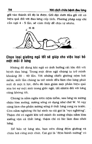 100 CÁCH CHỮA  BỆNH ĐAU LƯNG