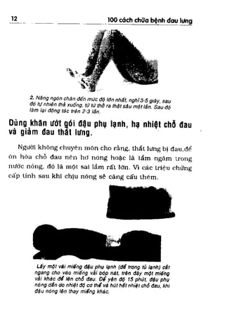100 CÁCH CHỮA  BỆNH ĐAU LƯNG