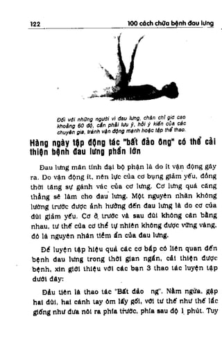 100 CÁCH CHỮA  BỆNH ĐAU LƯNG