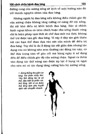 100 CÁCH CHỮA  BỆNH ĐAU LƯNG