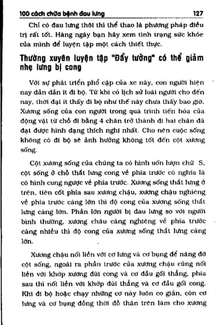 100 CÁCH CHỮA  BỆNH ĐAU LƯNG
