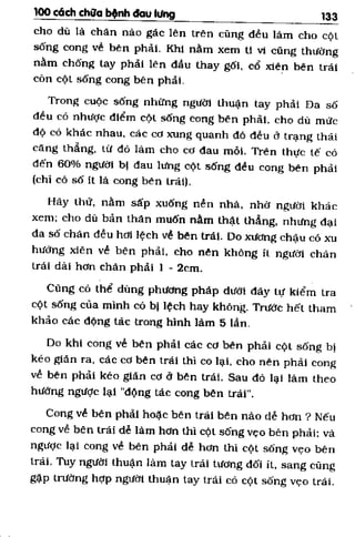 100 CÁCH CHỮA  BỆNH ĐAU LƯNG