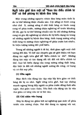 100 CÁCH CHỮA  BỆNH ĐAU LƯNG