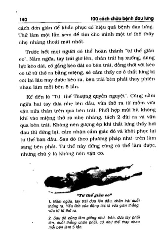 100 CÁCH CHỮA  BỆNH ĐAU LƯNG