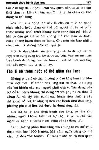100 CÁCH CHỮA  BỆNH ĐAU LƯNG