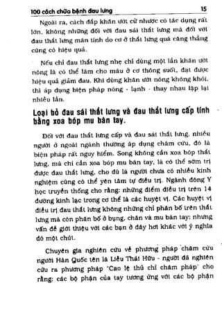 100 CÁCH CHỮA  BỆNH ĐAU LƯNG
