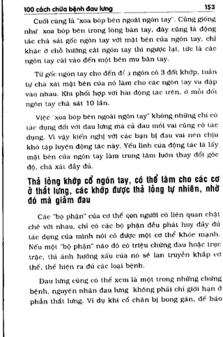 100 CÁCH CHỮA  BỆNH ĐAU LƯNG