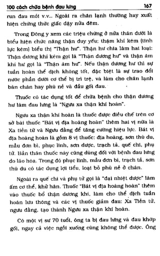 100 CÁCH CHỮA  BỆNH ĐAU LƯNG