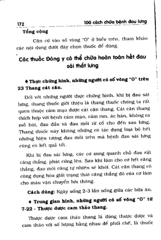 100 CÁCH CHỮA  BỆNH ĐAU LƯNG