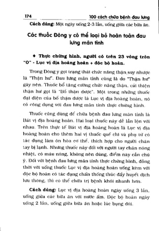 100 CÁCH CHỮA  BỆNH ĐAU LƯNG