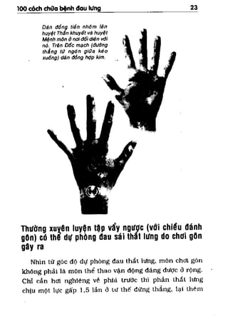 100 CÁCH CHỮA  BỆNH ĐAU LƯNG