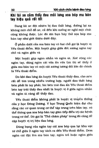 100 CÁCH CHỮA  BỆNH ĐAU LƯNG