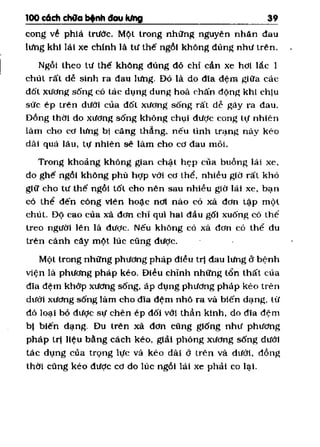 100 CÁCH CHỮA  BỆNH ĐAU LƯNG