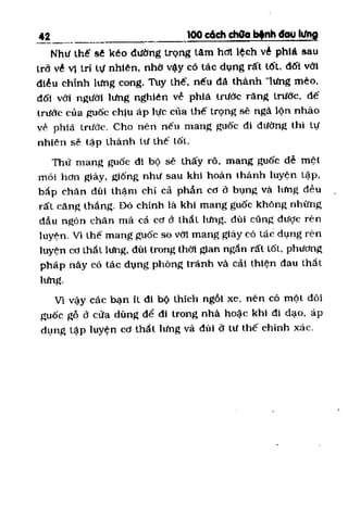 100 CÁCH CHỮA  BỆNH ĐAU LƯNG