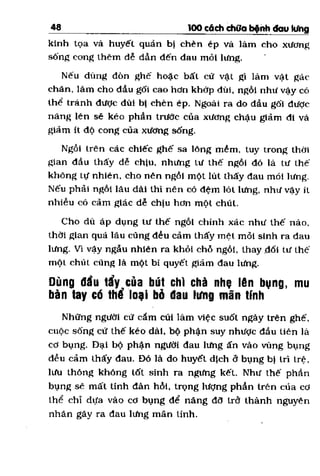 100 CÁCH CHỮA  BỆNH ĐAU LƯNG