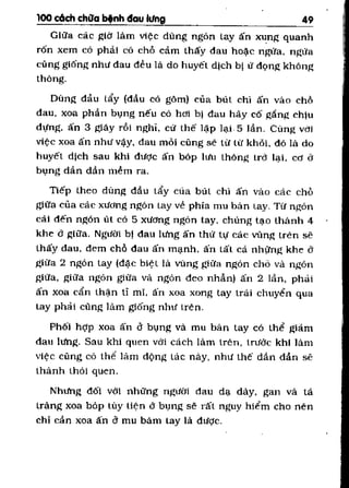 100 CÁCH CHỮA  BỆNH ĐAU LƯNG