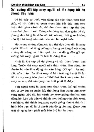 100 CÁCH CHỮA  BỆNH ĐAU LƯNG