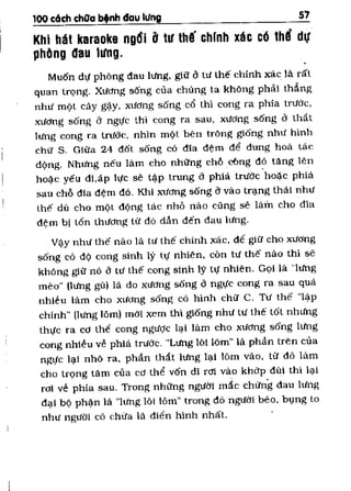 100 CÁCH CHỮA  BỆNH ĐAU LƯNG