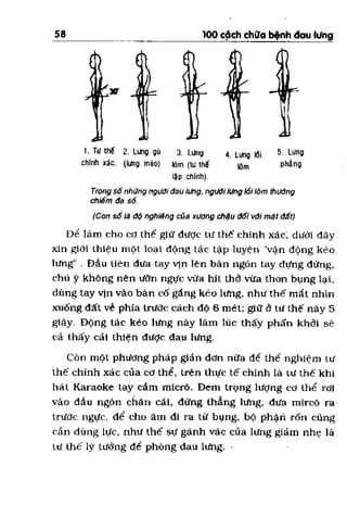 100 CÁCH CHỮA  BỆNH ĐAU LƯNG