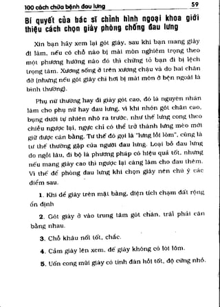 100 CÁCH CHỮA  BỆNH ĐAU LƯNG