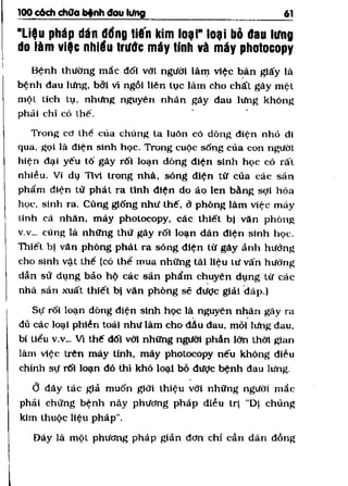 100 CÁCH CHỮA  BỆNH ĐAU LƯNG