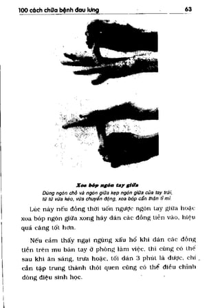 100 CÁCH CHỮA  BỆNH ĐAU LƯNG