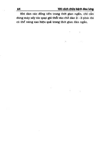 100 CÁCH CHỮA  BỆNH ĐAU LƯNG