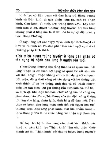 100 CÁCH CHỮA  BỆNH ĐAU LƯNG