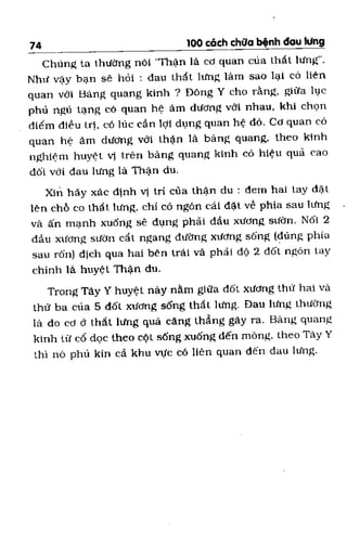 100 CÁCH CHỮA  BỆNH ĐAU LƯNG
