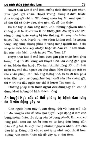 100 CÁCH CHỮA  BỆNH ĐAU LƯNG