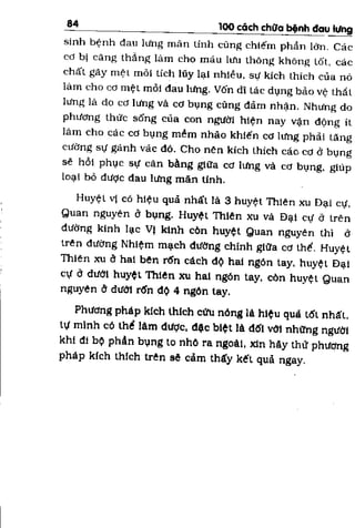 100 CÁCH CHỮA  BỆNH ĐAU LƯNG