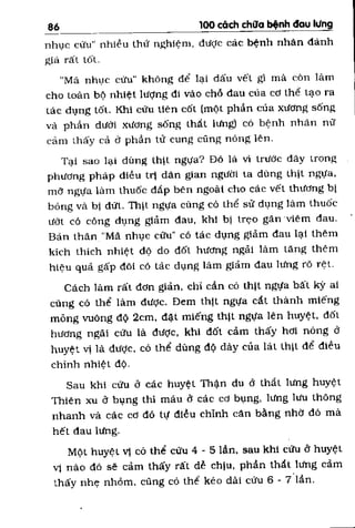 100 CÁCH CHỮA  BỆNH ĐAU LƯNG