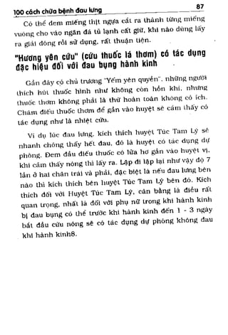 100 CÁCH CHỮA  BỆNH ĐAU LƯNG