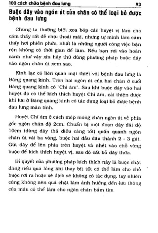 100 CÁCH CHỮA  BỆNH ĐAU LƯNG