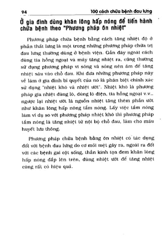 100 CÁCH CHỮA  BỆNH ĐAU LƯNG