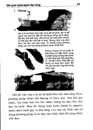 100 CÁCH CHỮA  BỆNH ĐAU LƯNG
