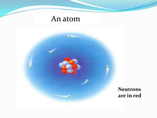 An atom




          Neutrons
          are in red
 